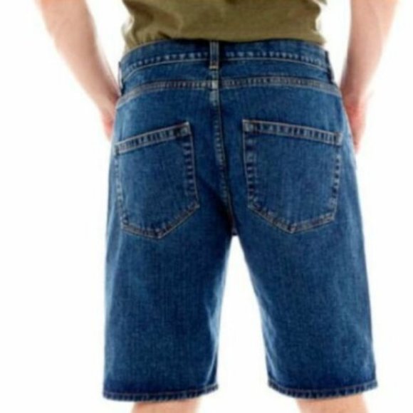 Men's Denim Shorts St John's Bay Straight Fit 5 Pockets size 44 NEW - Picture 6 of 9